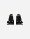 Herno Running Trainers In Suede And Leather In Black