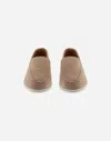 Herno Suede And Monogram Loafers In Chantilly