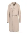 Herno Beige Suede Duster Coat In Neutral