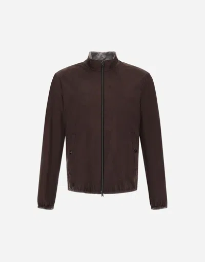 HERNO SUEDE EFFECT JACKET