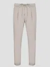Herno Suede Effect Resort Trousers In Brown