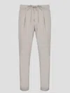 Herno Suede Effect Resort Trousers In Brown