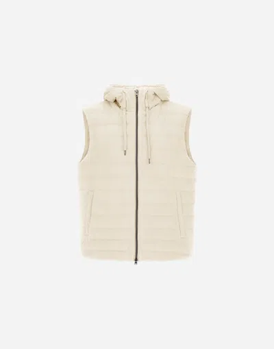 Herno Suede Effect Waistcoat In Chantilly