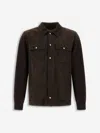 Herno Resort Shacket In Cotton Cashmere Knit In Brown