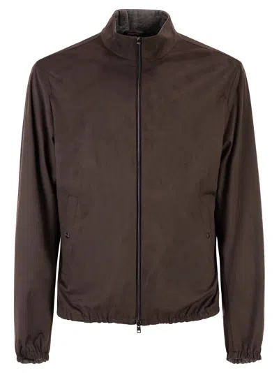 HERNO HERNO SUEDE MICROFIBRE JACKET