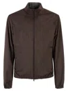 Herno Men Suede Microfibre Jacket In Brown