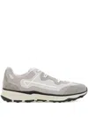 Herno Suede-panelled Lace-up Sneakers In Gray