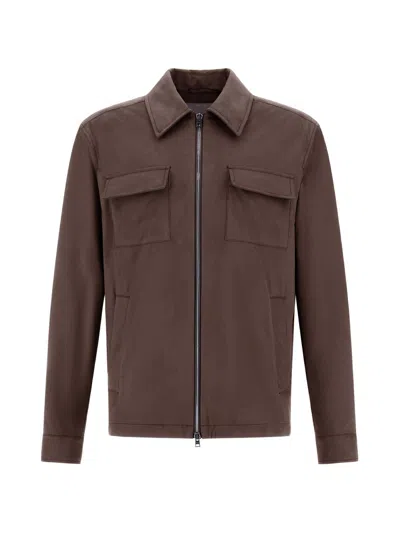 HERNO HERNO SUEDE-EFFECT JACKET