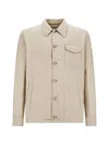 Herno Suede-effect Padded Jacket In Neutral