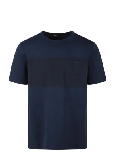 Herno Superfine Cotton Stretch And Light Scuba T-shirt In Black