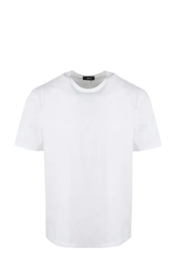 Herno Men Resort T-shirt In Cotton And Light Stretch Nylon In White