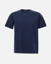 Herno Crew Neck Plain Design Short Sleeves T-shirt In Blue