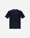 Herno Stretch Cotton Jersey T-shirt In Blue