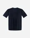 Herno Men Resort T-shirt In Cotton And Light Stretch Nylon In Navy Blue