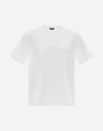 Herno Superfine Cotton Stretch T-shirt In White