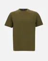 HERNO HERNO SUPERFINE COTTON T SHIRT IN MILITARY GREEN