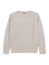 Herno Textured Knit Alpaca Blend Sweater In Gray