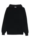 Herno Sweater Hooded Nylon In Black