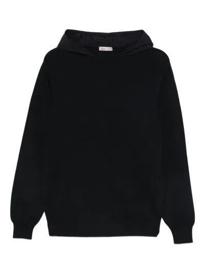Herno Sweater Hooded Nylon In Black