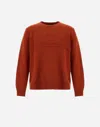 Herno Sweater In 100% Wool In Orange