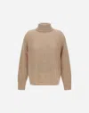 Herno Sweater In Bright Wool Blend In Neutral