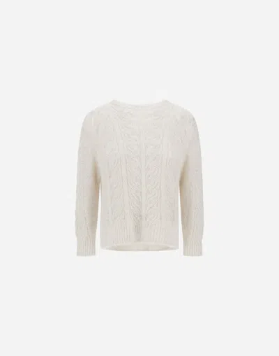 Herno Sweater In Lurex, Alpaca & Wool In Brown