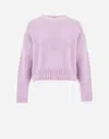 Herno プレーン アルパカ ウール ニットトップス In Pink