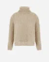 Herno Sweater In Twinkle Knit In Beige