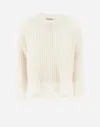 Herno Sweater In Twinkle Knit In White