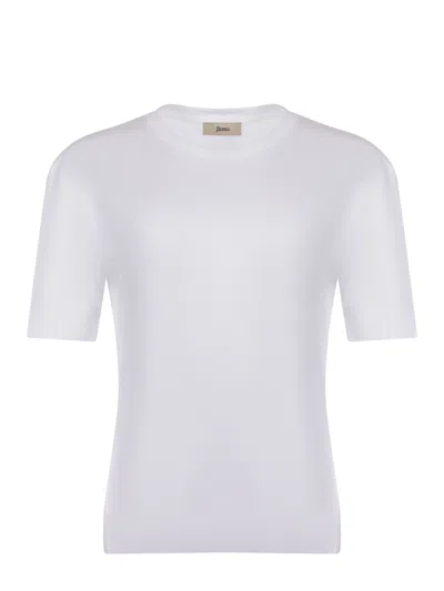 Herno Sweater Made Of A Cotton Blend In White