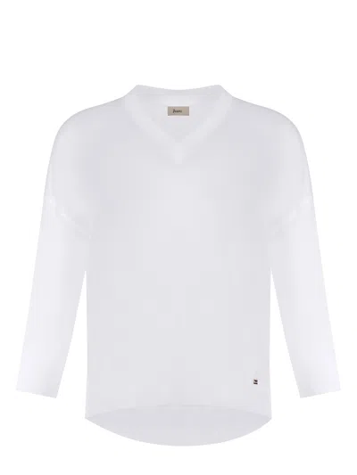 Herno Sweater Made Of Cotton Blend. In White