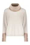 Herno Sweater With High Collar In Neutral