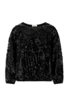 Herno コットン レース スウェットシャツ In Black