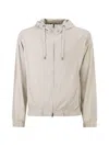 Herno Men Stretch Techno-nylon Bomber Jacket In Neutral
