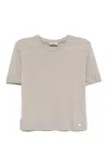 Herno Fine-knit T-shirt In Grey