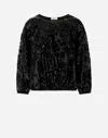 Herno コットン レース スウェットシャツ In Black