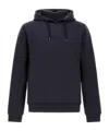 Herno Sweatshirt In Cotton Sweater And Nylon Ultralight In Blue Navy Blue