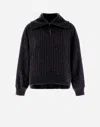 Herno Sweatshirt In Twinkle Pinstriped In Grey