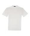 Herno Men Resort T-shirt In Cotton And Light Stretch Nylon In White
