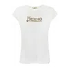 Herno White Interlock Jersey Logo T-shirt In White