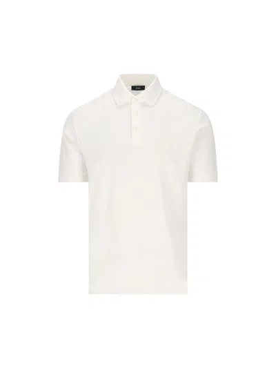 Herno Technical Functional Fabric Polo Shirt In White