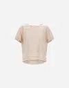 Herno T-shirt Aus Glam Knit Effect In Brown
