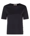 Herno T-shirt In Glam Knit Effect In Black