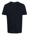 Herno Logo-embroidered Cotton T-shirt In Blue