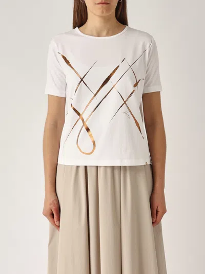 Herno T Shirt Con Stampa In Foil T-shirt In White