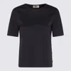 Herno Side Slits Cotton T-shirt Clothing In Black
