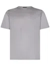 Herno Resort T-shirt In Basic Cotton & Light Stretch Nylon In Grey