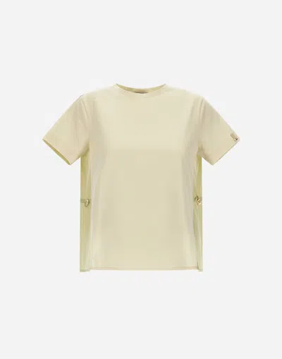 Herno T-shirt In Chic Cotton Jersey And New Techno Taffeta In Giallo Chiaro