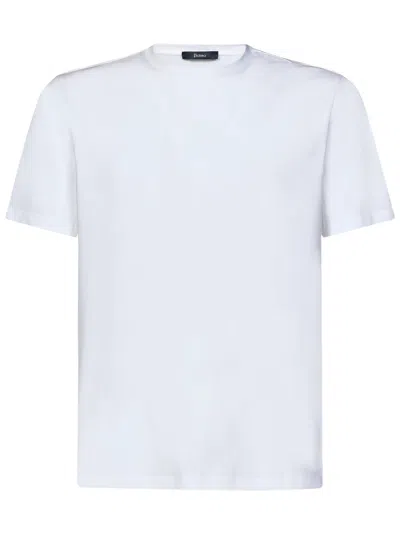 Herno T-shirt In Cotone Stretch Bianco