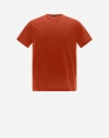 Herno Round Neck Short Sleeve T-shirt In Orange